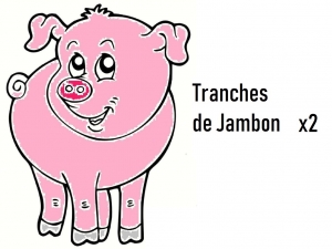 Livraison 2 tranches de Jambon blanc - 150g