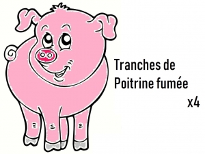 Livraison Tranches de Poitrine fumée - 300g
